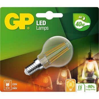 Foto: GP Lighting Filament Mini Globe E14 4W (40W)  470 lm   GP 078142