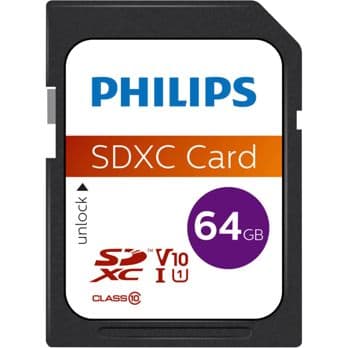 Foto: Philips SDXC Card           64GB Class 10 UHS-I U1